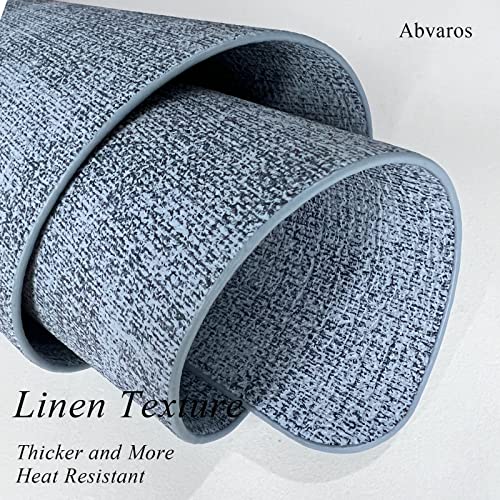 Abvaros Faux Leather Placemats Set Of 4 - Heat Resistant Waterproof Washable Leather Placemats - Easy To Wipe Clean Table Mats For Kitchen Dinner Table (16.9 X 11.8 Set Of 4, Denim Blue) #TOP2