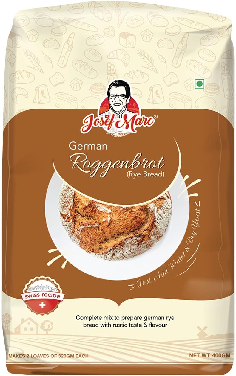 German Roggenbrot, 400gm - Rye Bread Premix, Non GMO, No Artificial Color or Preservative | Formulated in Switzerland