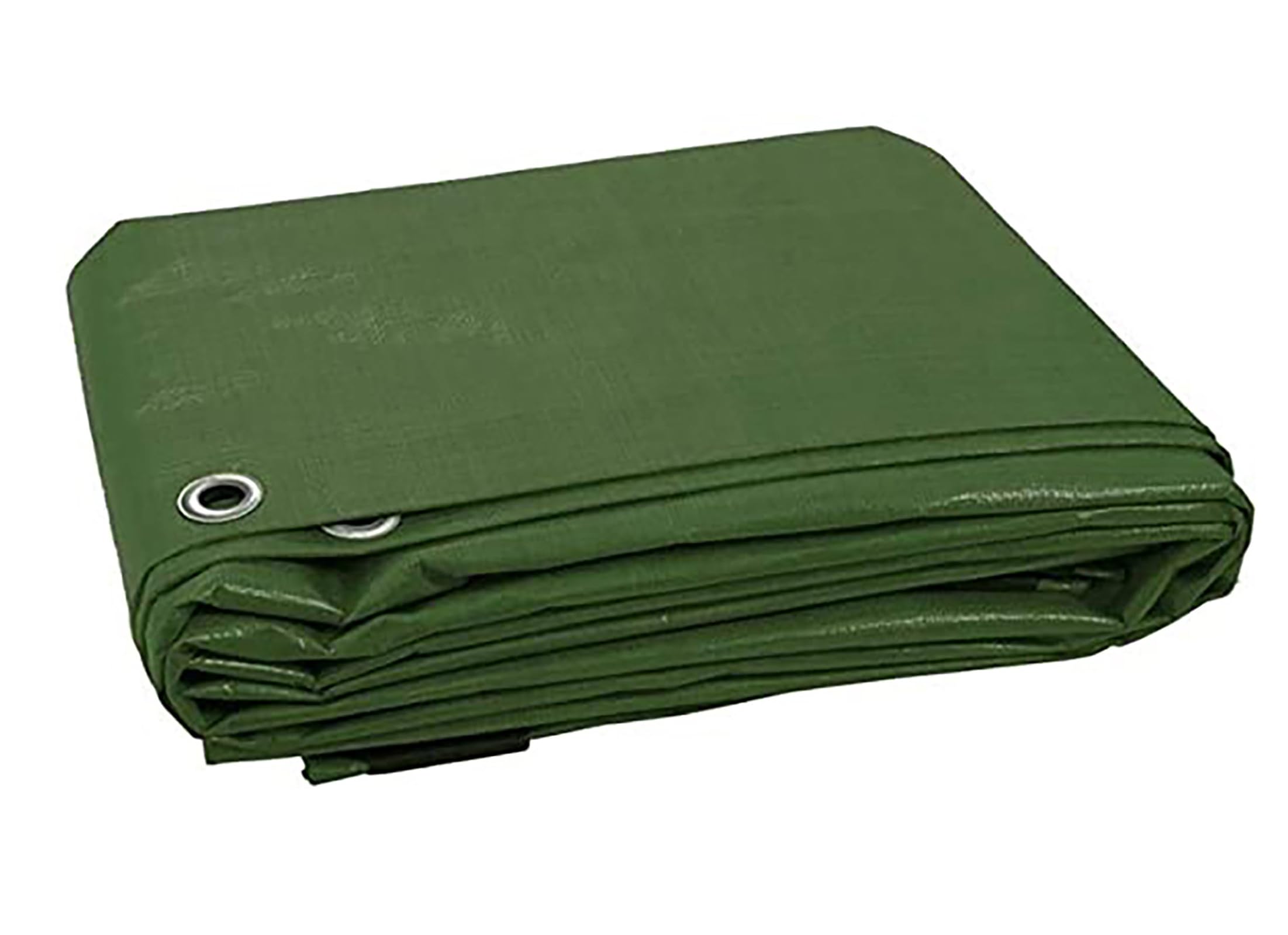 KAV 4.80 x 6m (16x20 FT) Green Waterproof Tarpaulin Tarpoline tarpaulins Tarp for Universal Covering Garden Furniture, Camping, Roof Caravan Building site Ground Sheet with Eyelets 120 GSM