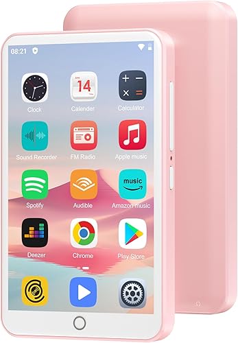 Miniatura 1 de Reproductor MP3 de 80 GB con Bluetooth y WiFi, Oilsky 4.0 pulgadas IPS pantalla táctil reproductor MP3 con altavoz, reproductor de música con