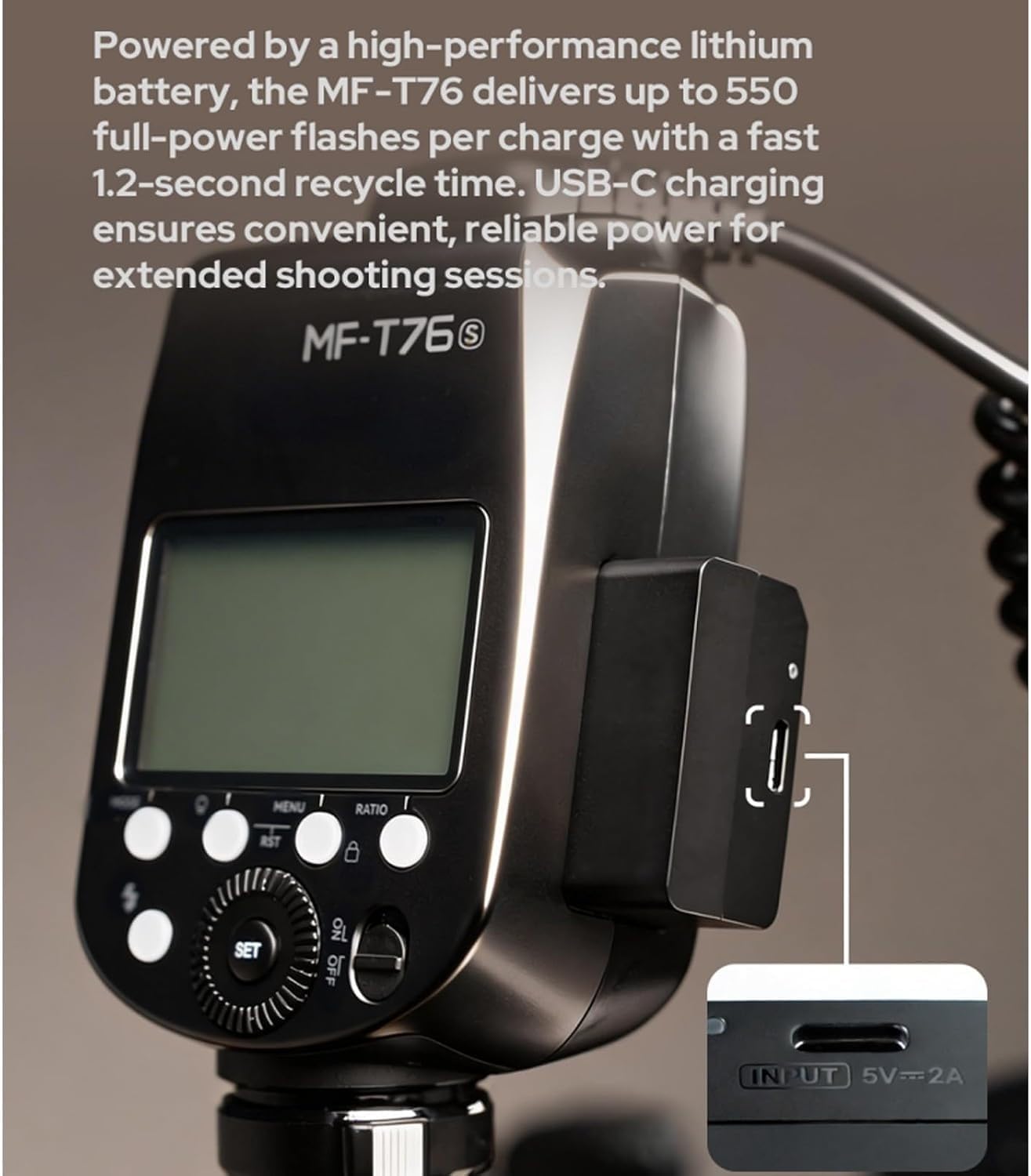 Godox MF-T76C TTL Flash Macro Doble para Canon con Difusores MF-DD