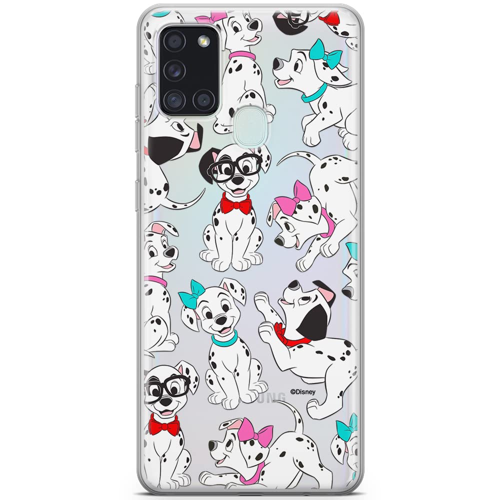 ERT GROUP mobile phone case for Samsung A21s original and officially Licensed Disney pattern Dalmatians 006 optimally adapted to the shape of the mobile phone, partially transparent