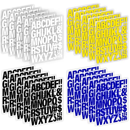 Image of 20 Sheets 880 Pieces Iron on Letters, 2 Inch Iron on Vinyl Letters for Clothing, Heat Transfer Letters with A-Z PU Alphabets Sticker, Iron on Letters for Fabric, Clothing T-Shirt Printing DIY Craft