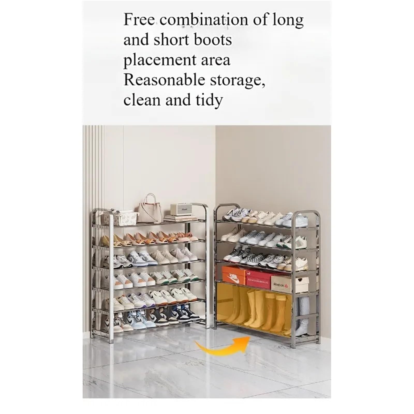Thickened Stainless Steel Shoe Rack Corridor Dormitory