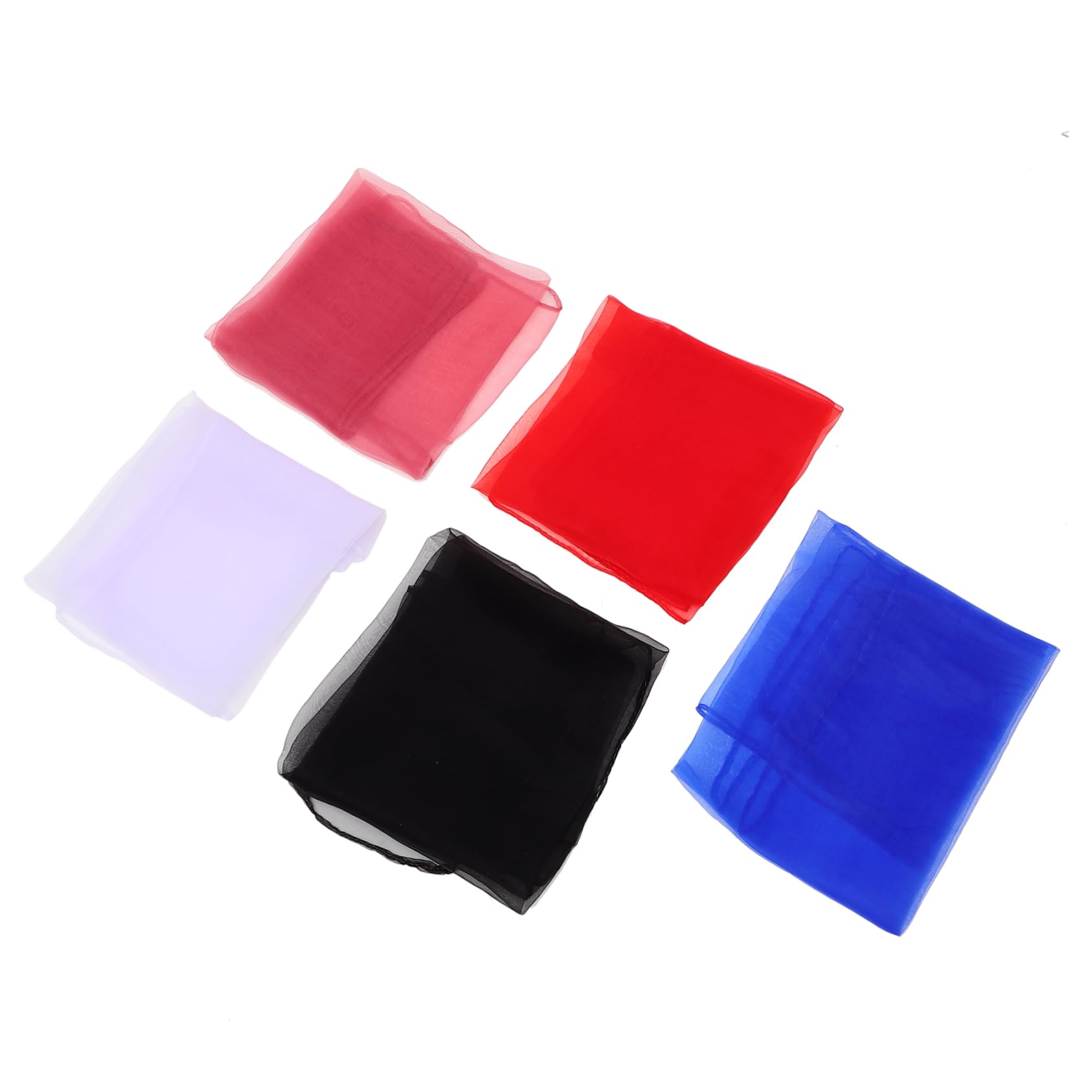 OUNONA 5pcs Bright Color Dance Scarves for Stage Performance Juggling Square Scarves Versatile Props for Dance and Fashion Accessory