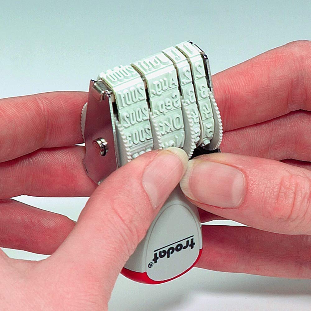 Trodat 1010 Classic podręcznik, miesiące na literach, rozmiar oznaczenia ok. 4 x 26 mm