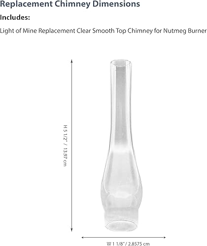 Miniatura 2 de Light of Mine - Chimeneas de repuesto para lámpara de aceite (1 1/8 "x 5 1/2")