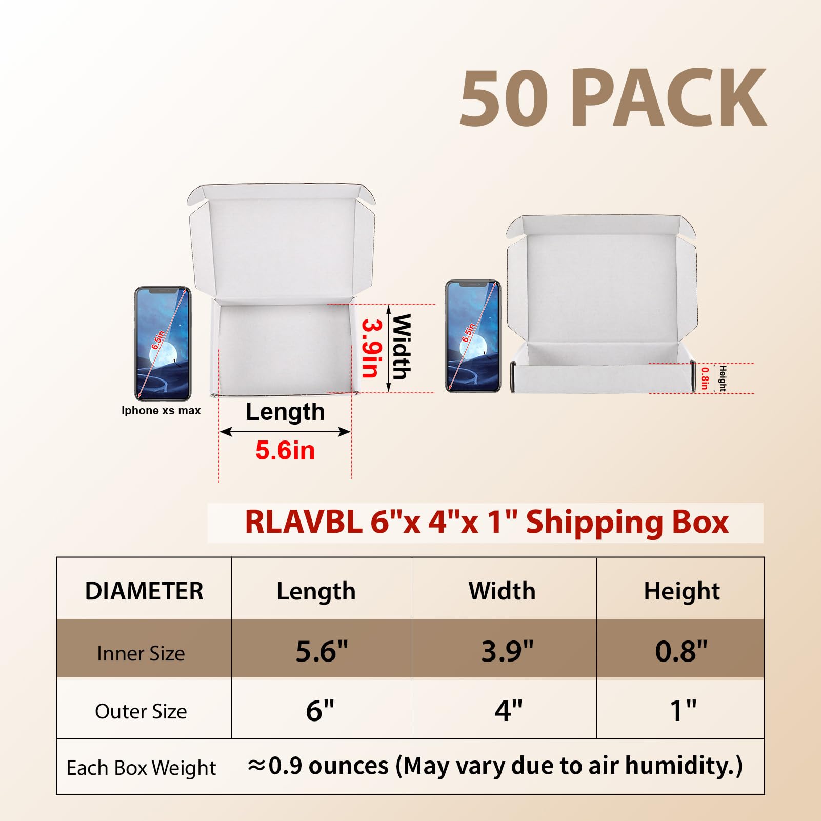 Boîtes Expédition Blanches RLAVBL 20 Boîtes Carton Expédition 30,5x22,9x7,6 Cm | Kraft Blanc | Pour Envoi Colis | Emballage Économique Boite A Chaussure Carton