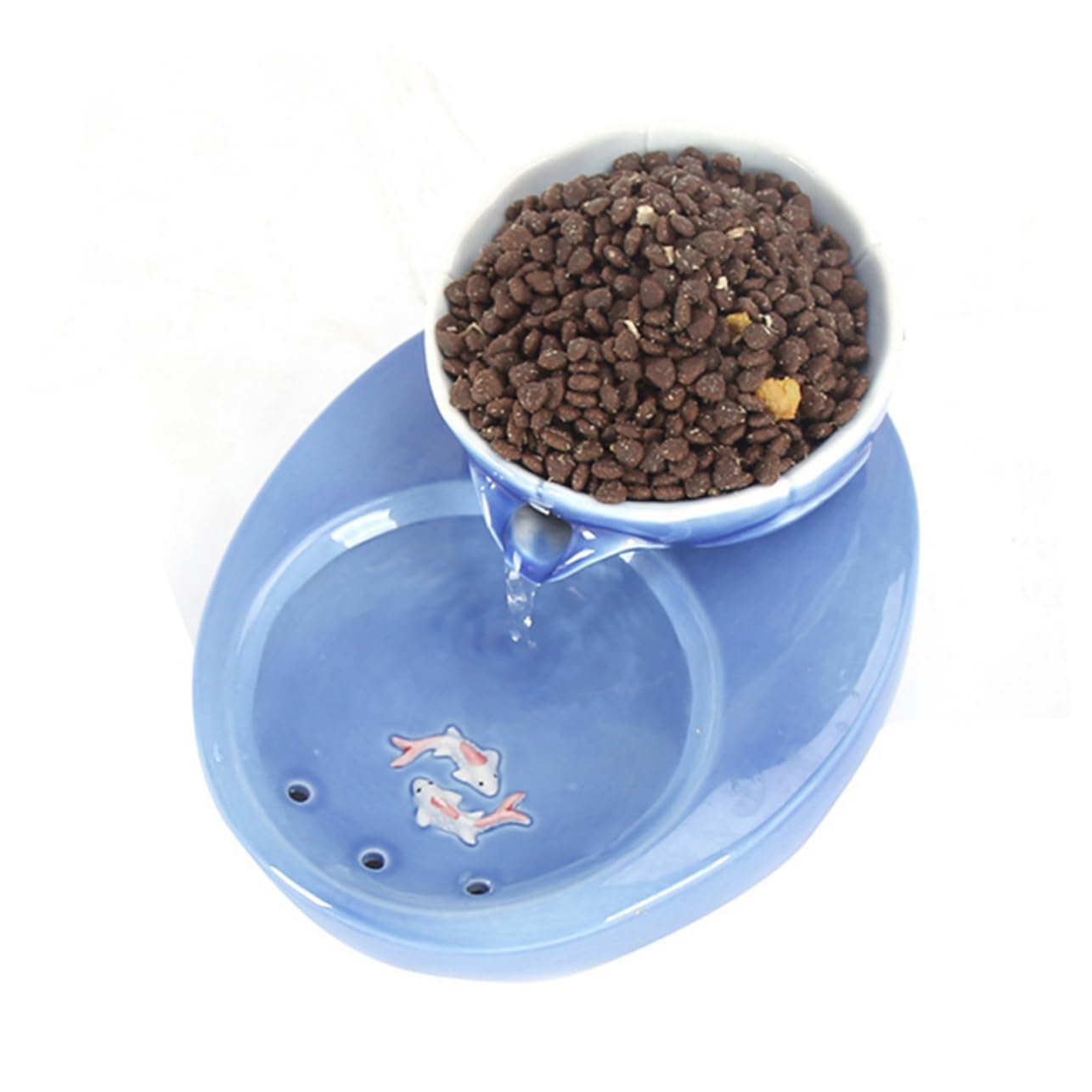 POPETPOP Alimentador Automático De Agua para Mascotas De Bebedero con Filtro De Cerámica Forma De para Gatos Perros Casa