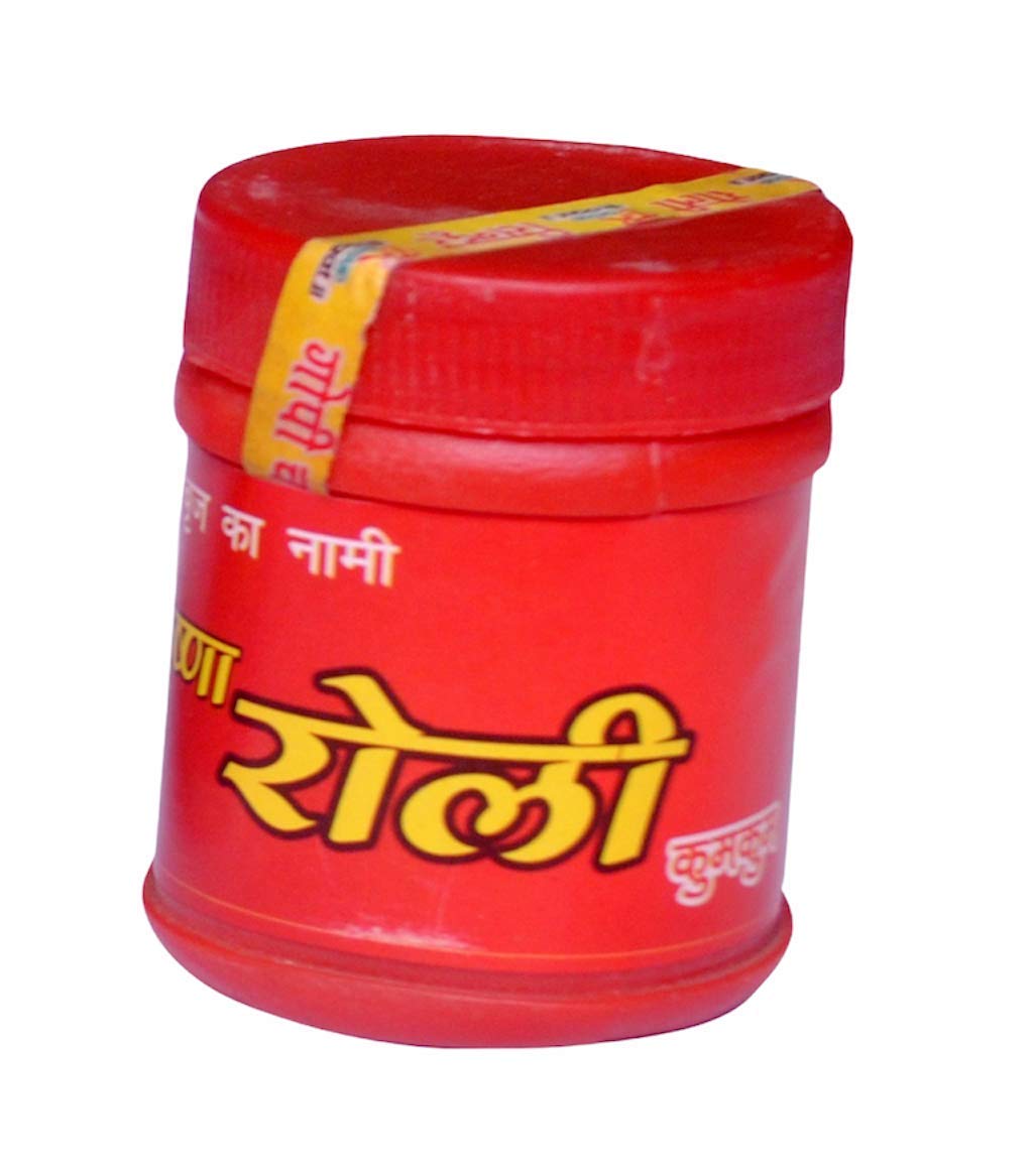 Kriwin Satin Thread Moli/Kalava with Chandan Powder & Roli Tika Powder, Multicolour, Combo of 12 1