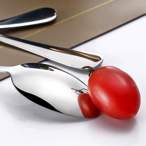 Vista 25 de VANRA Juego de cubiertos para niños de 3 piezas de acero inoxidable 18/10 para niños, juego de cubiertos plateados, cubiertos para niños