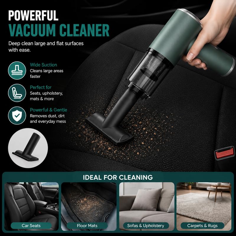 Image of Vacuum Cleaner for Car Use | 20000PA Powerful Suction | Cordless Car Vacuum Cleaner and Blower | Rechargeable 6000mAh | BLDC Motor | 1 Year Warranty