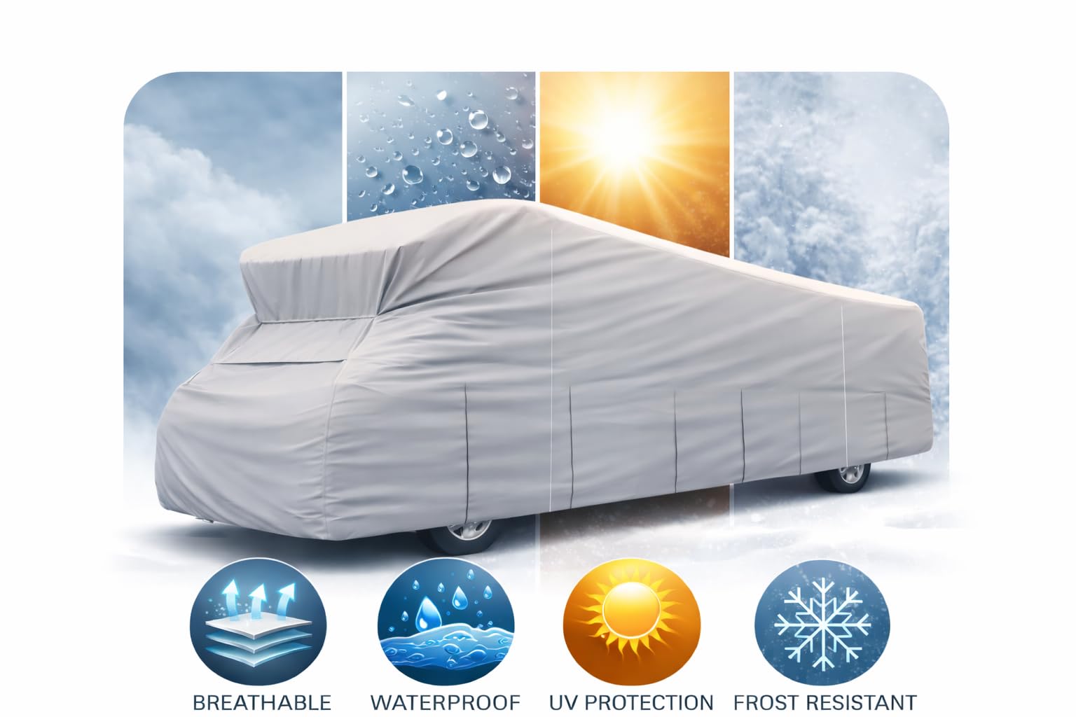 Funda Transpirable para perfilada Autocaravana (LxANxAL 7.00x2.30x2.60m)