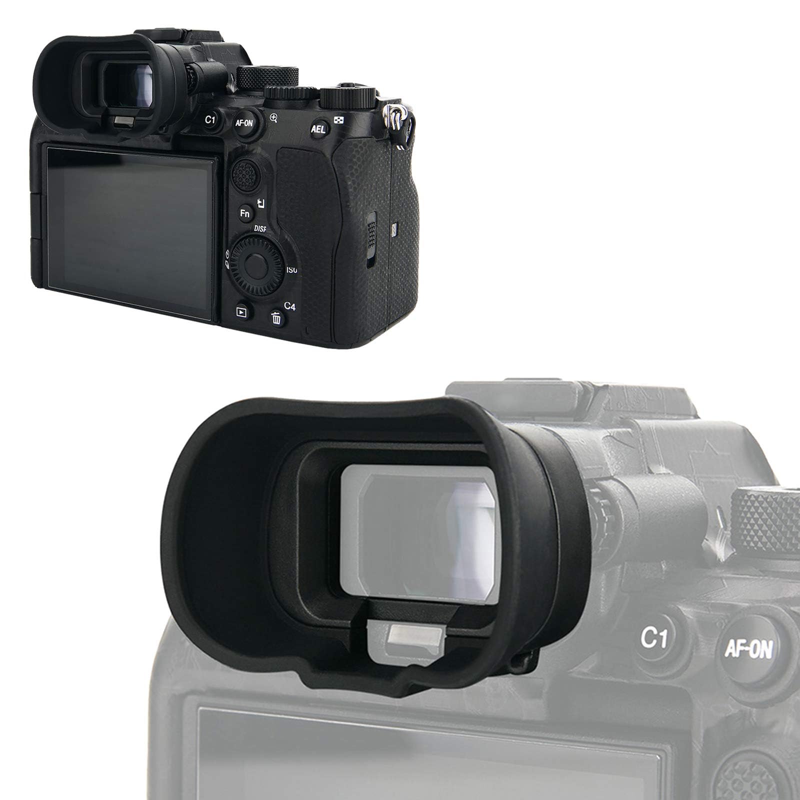 Vhbw Mirino Oculare Compatibile Con Sony Alpha A58 (SLT-A58), A7, A7II (ILCE-7M2) Fotocamera, Reflex, DSLR - Nero - Foto 10