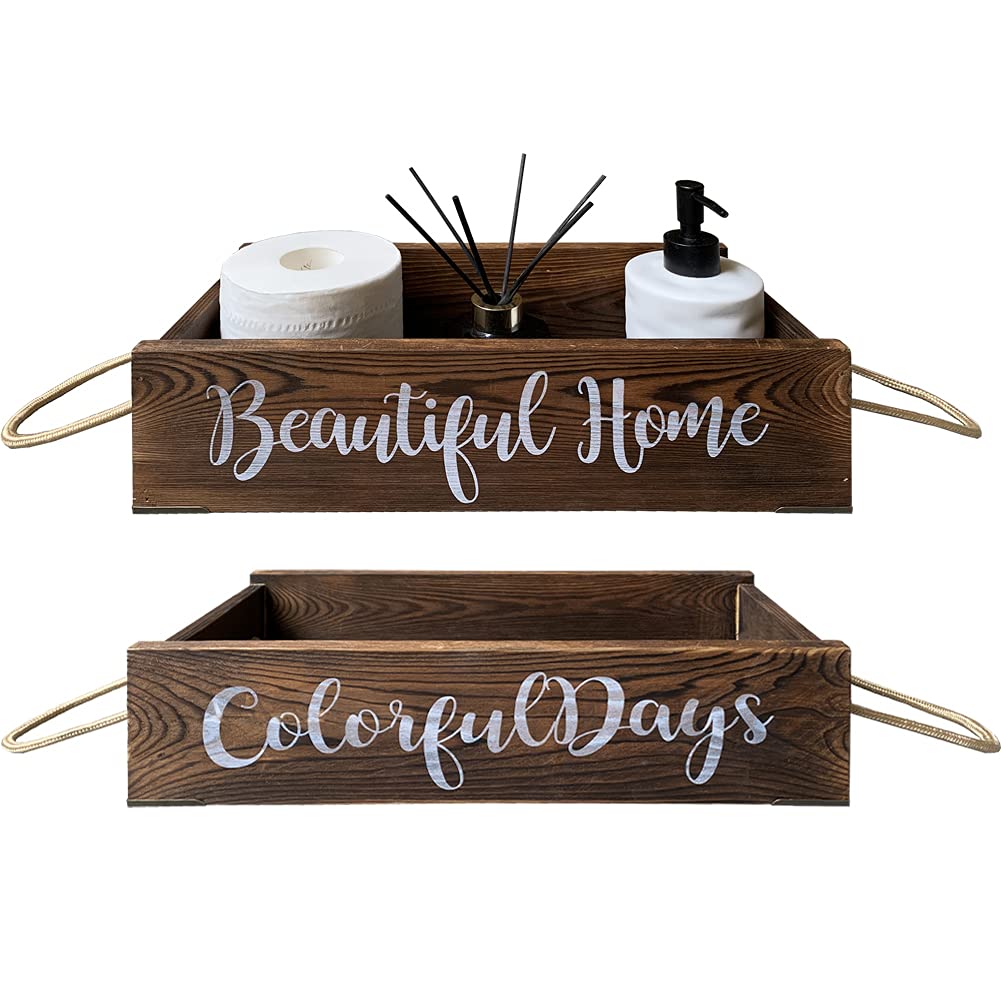 Buy UJEFF Bathroom Decor Box Toilet Paper Holder Farmhouse Rustic