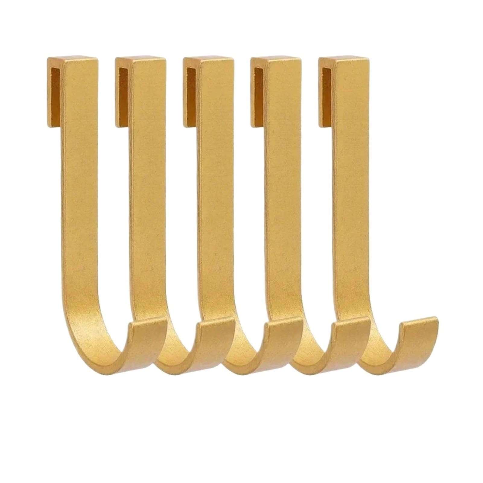 AXVORO Over Door Hanger Door Cabinet Hanger Hook Anti-Rust Cupboard Rack Door Rear Hangers Towel Clothes Coat Bag Sundries Bathroom Metal Rack Organizer(Gold,10PCS)