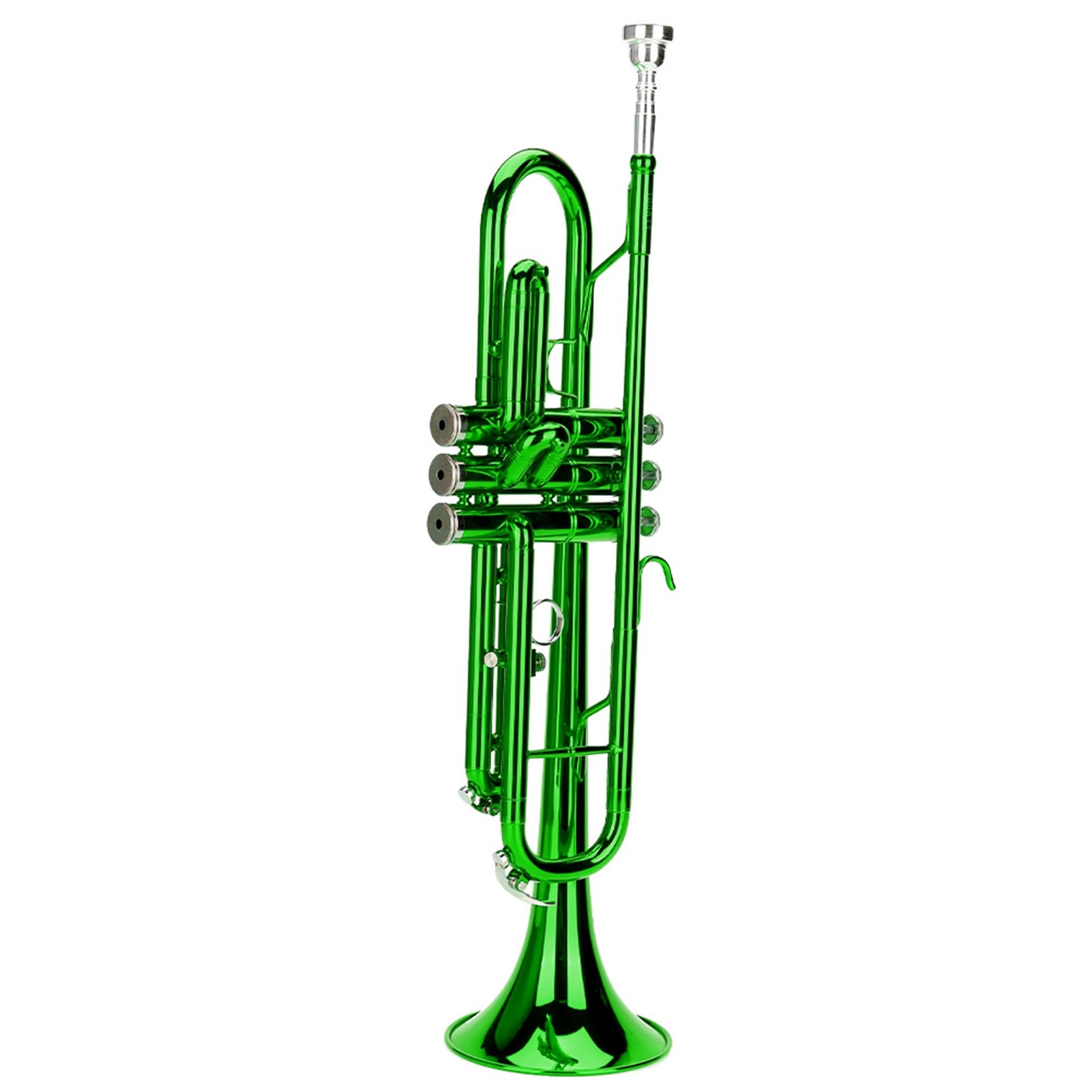 Trompeta de Latón con Pistón Dorado Trompeta Profesional Trompeta de Latón, Trompeta de Viento de Música de Latón Instrumento de Viento para Herramienta Auxiliar para