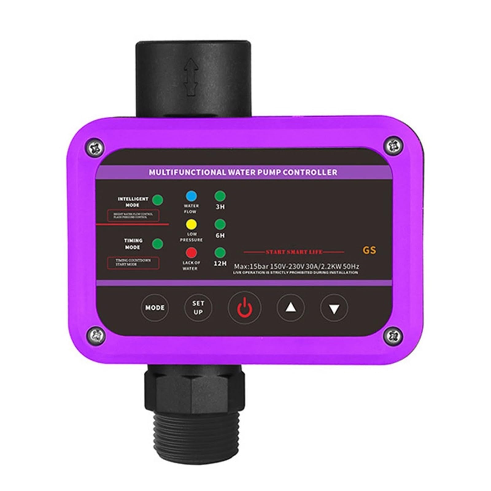 Presostato, Interruptor de presión Tipo Gs bomba agua, 10A 15A 25A Controlador automático(Blauw)