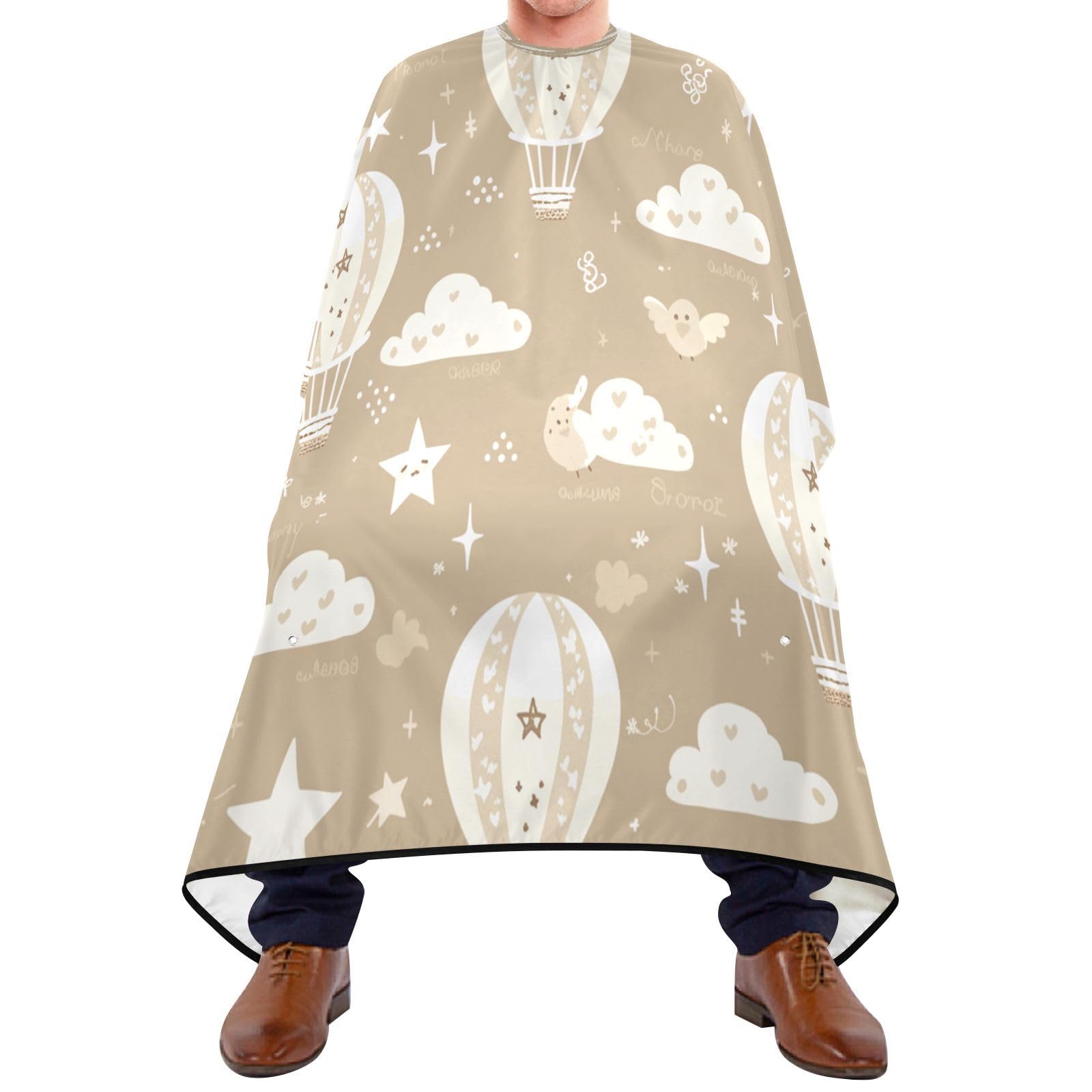 Kigai Cute Hot Air Balloon Hair Cutting Cape for Men & Women Waterproof Barber Cape Professional Hairdressing Salon Styling Apron with Adjustable Closure Snap