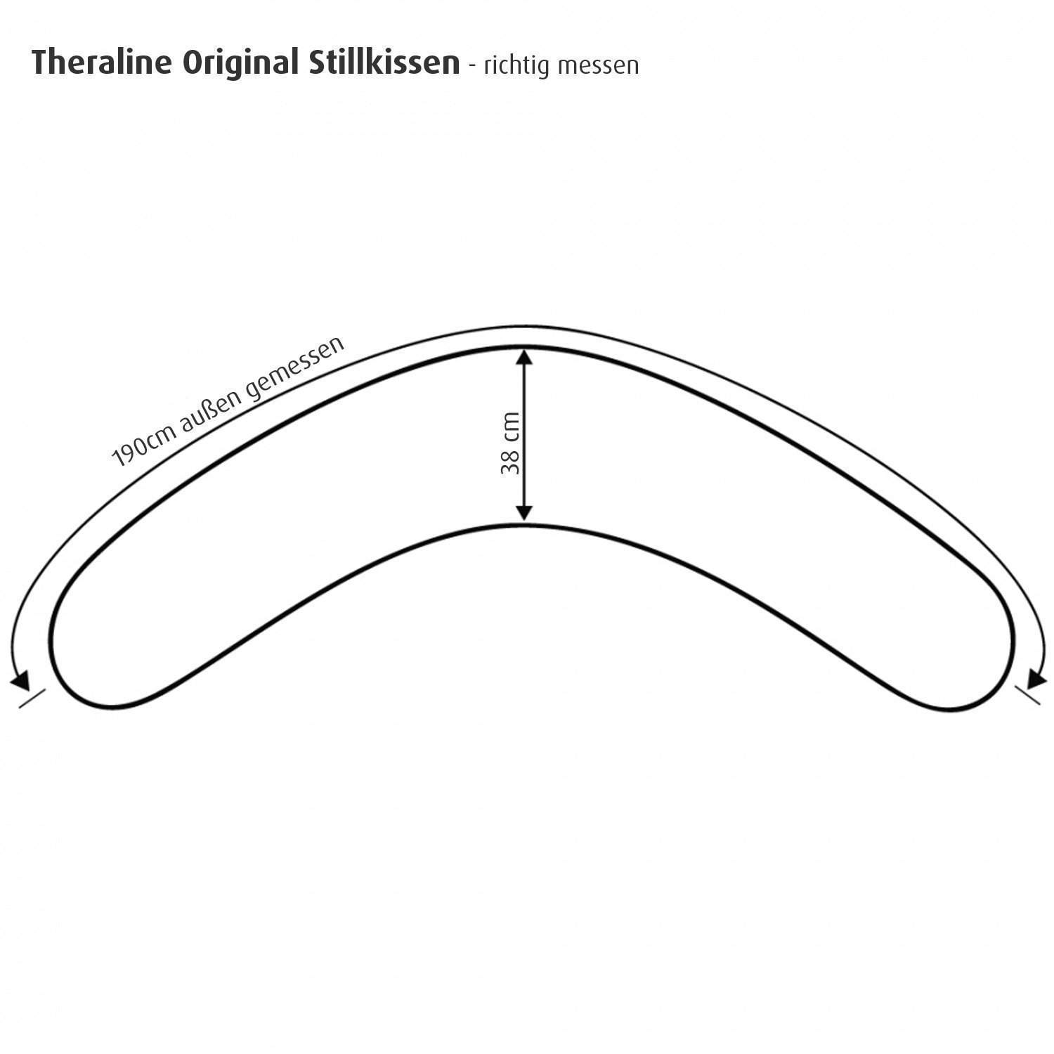 Theraline Stillkissen Original 190 cm inkl. Bezug Retro rot