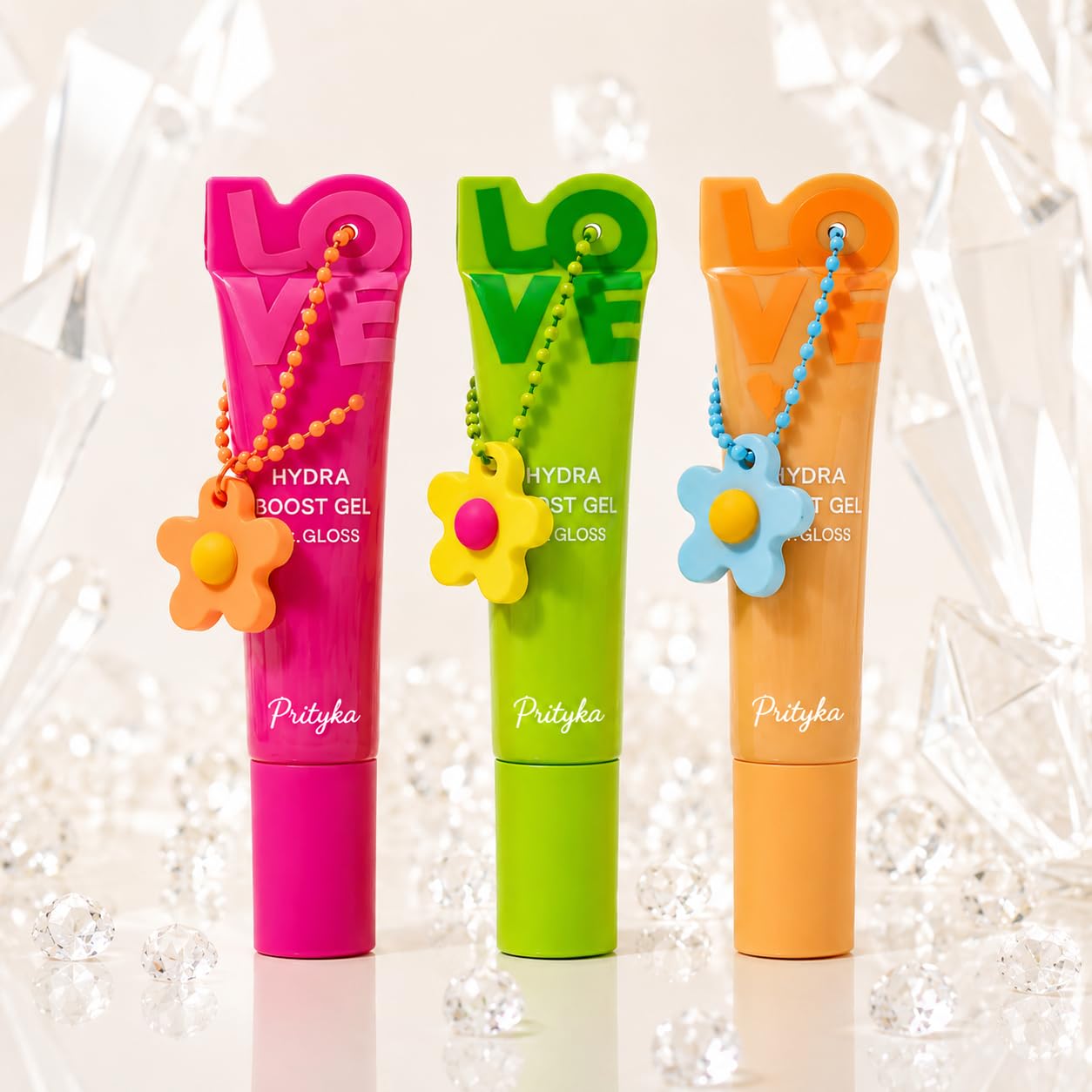 Viral Korean Lip Balm Hydra Boost Gel Lip Butter Gloss with Flower Charm for Women & Girls | Moisturizing Glossy Lip Butter | Non-Sticky Hydrating Lip Gloss for Soft, Smooth & Plump-Looking Lips pack of 3-picture-25