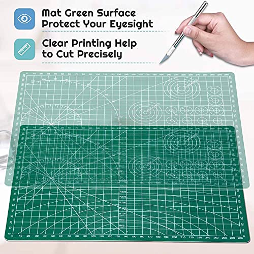 Image of ArtBee A4 Cutting Mat Double Sided 5-Ply Craft Cutting Board for Sewing Crafts Hobby Fabric Precision Scrapbooking Project 9 inch x 12 inch