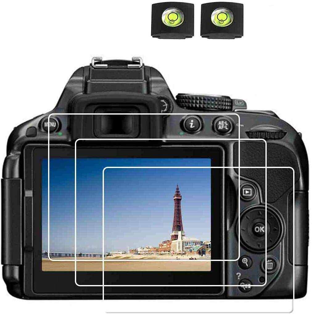 ULBTER D5300 Film de protection d'écran pour Nikon D5300 D5600 D5500 et Housse de Sabot 0,3 mm Dureté 9H Verre Trempé Flim Anti-
