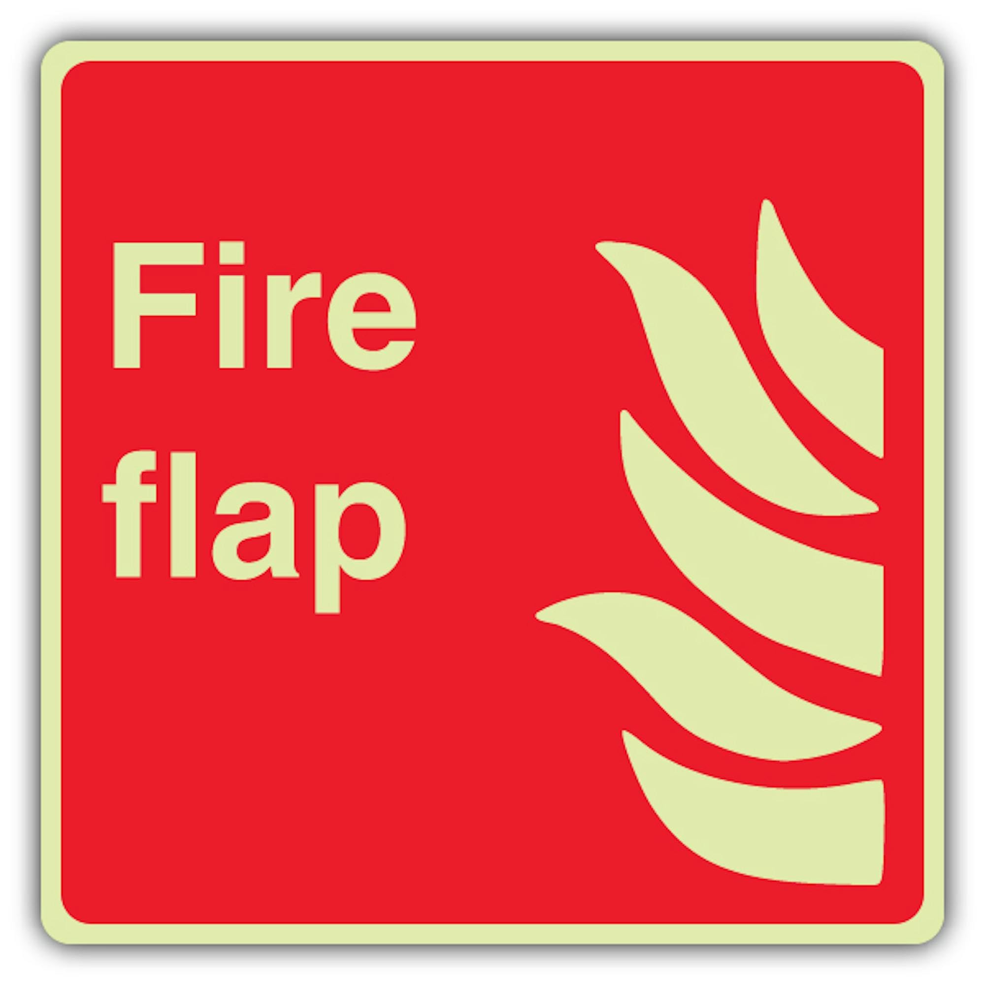 V Safety - Señal de seguridad que brilla en la oscuridad, formato cuadrado, 450 x 450 mm, vinilo autoadhesivo de triple brillo, señalización de seguridad contra incendios, fabricado en Gran Bretaña
