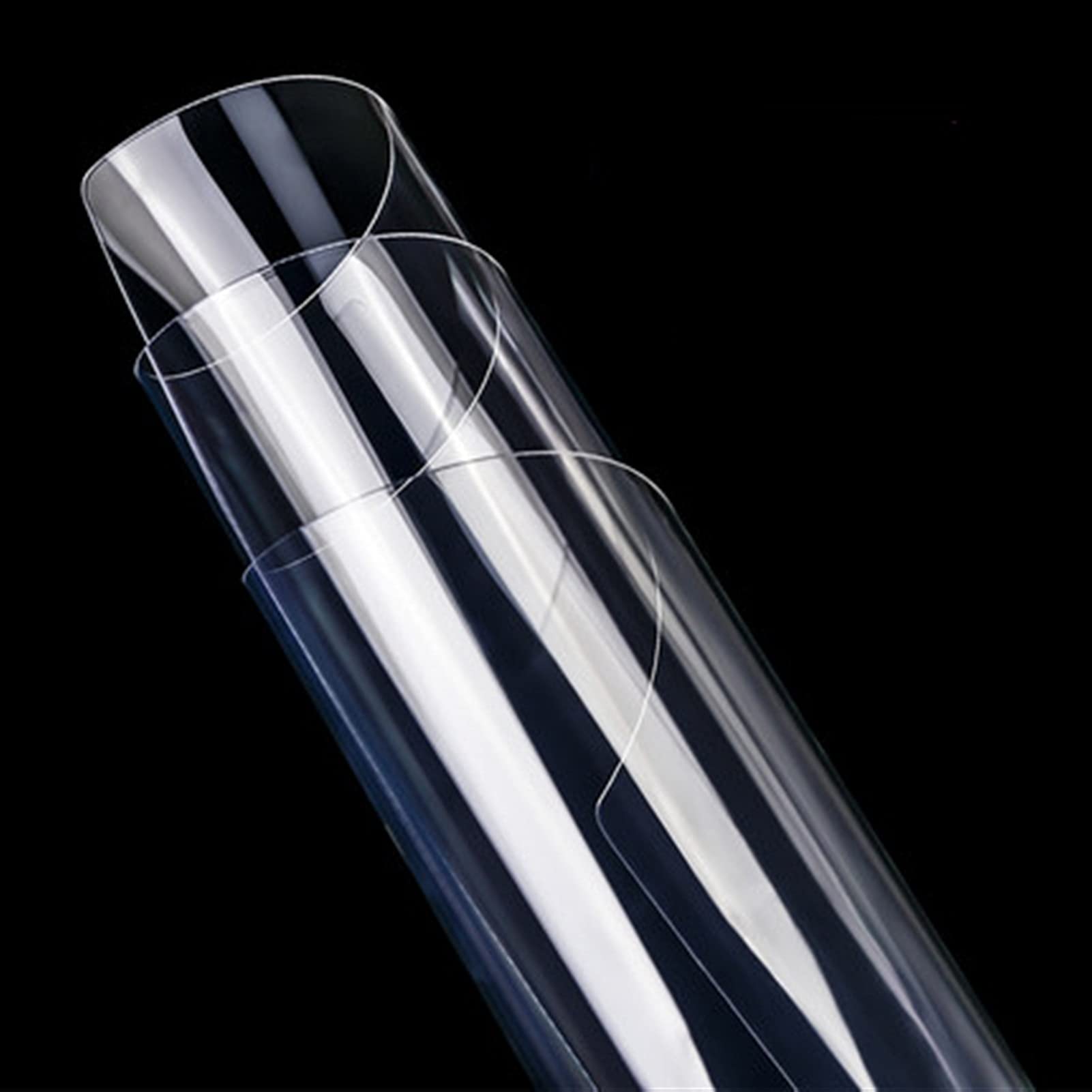QBYRSSS Transparent Table Cover Protector Transparent Plastic Tablecloth 1.0mm/2.0mm/3. 0mm Super Thick Pvc Soft Glass Table Cloth Waterproof Cover For Rectangular(Transparent 1.5mm,80x130cm)