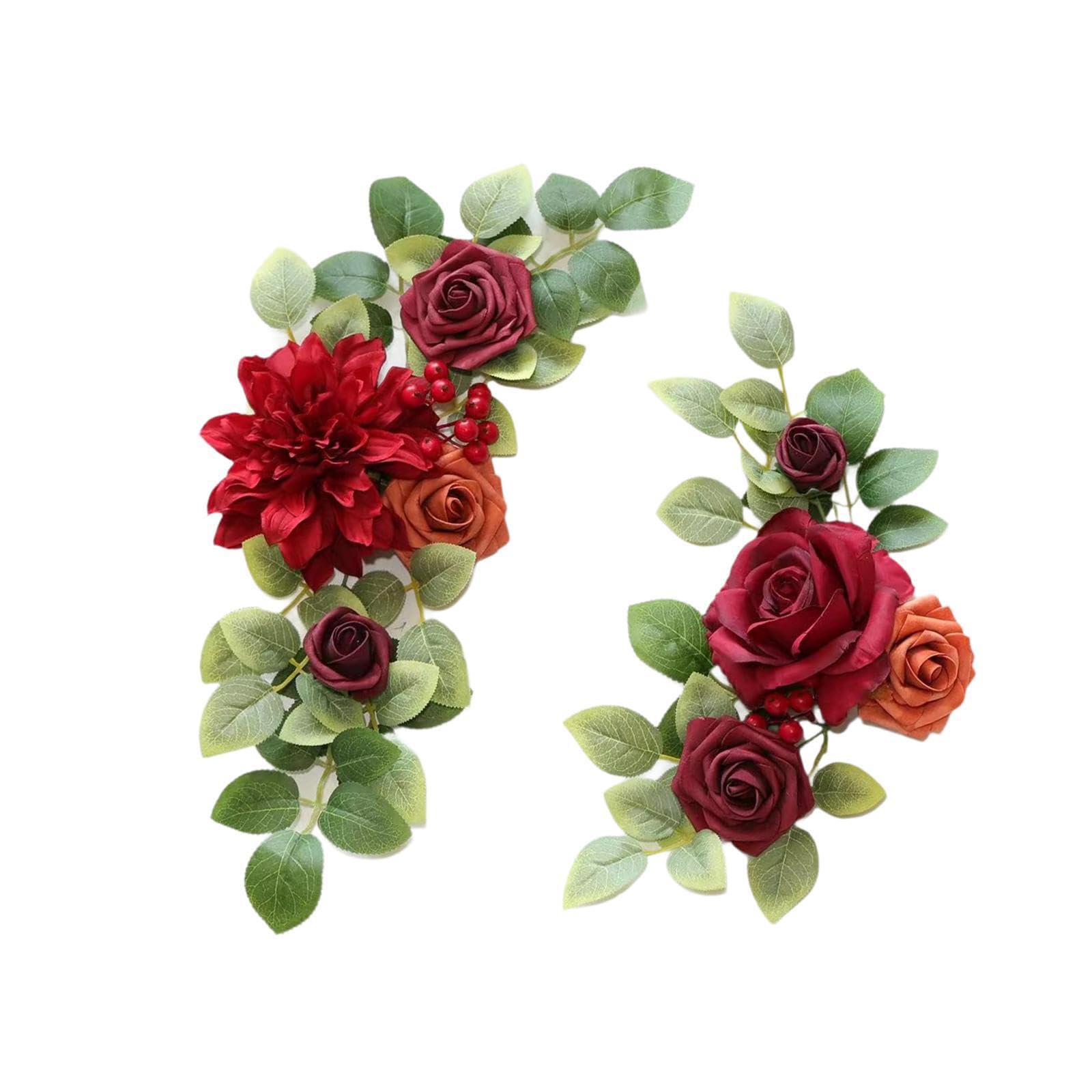 QUXVUIS Sophisticated Flowers Backdrop Table Runner Centerpiece Elevates Wedding Decor Of Elegance Enhancing Overall Experience Wedding Arch Flower, Style H