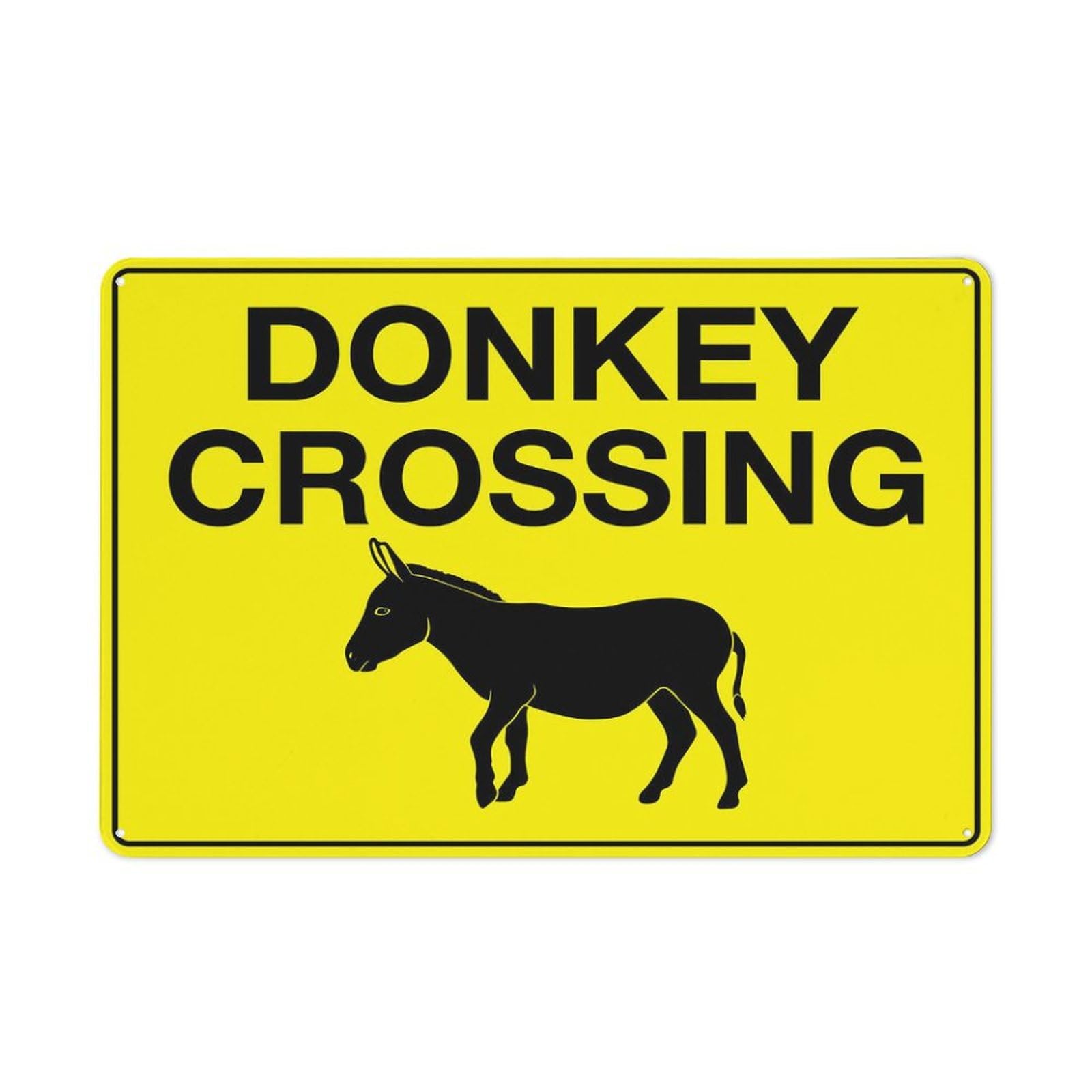 Donkey Crossing Sign 12X8 Inches Metal Aluminum Signs, Weather Resistant, Weatherproof, Indoor Or Outdoor