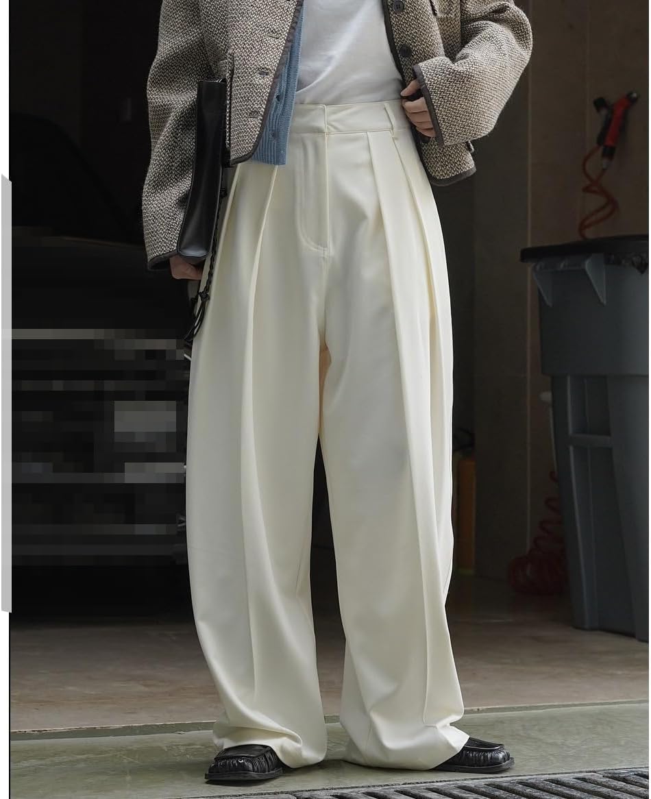 Women's Pants Spring Straight Wide-Leg Loose Dress Trousers for Women