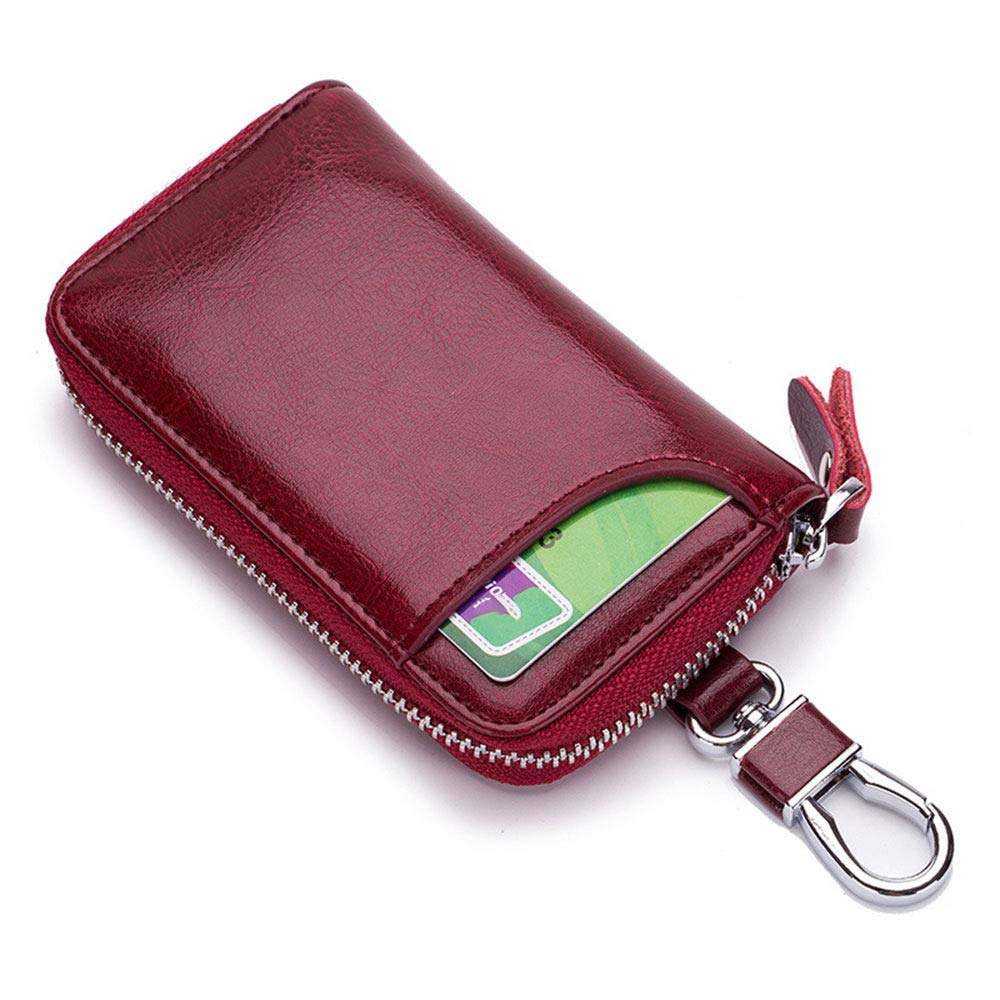 Portachiavi In Pelle Con 12 Ganci - Borsellino Portachiavi Unisex Per Auto, Carte E Monete