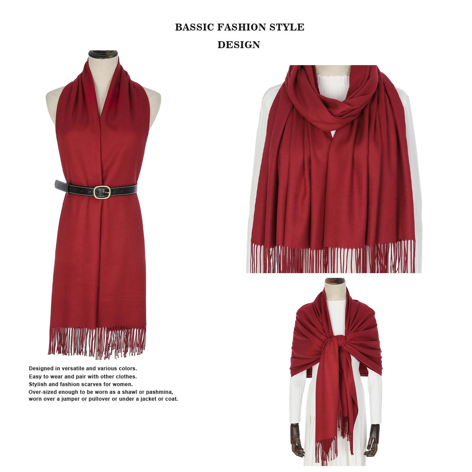 PIOMEYA Sciarpa Stola Donna Invernale Scialle Sciarpe Elegante Cerimonia Foulard Pashmina