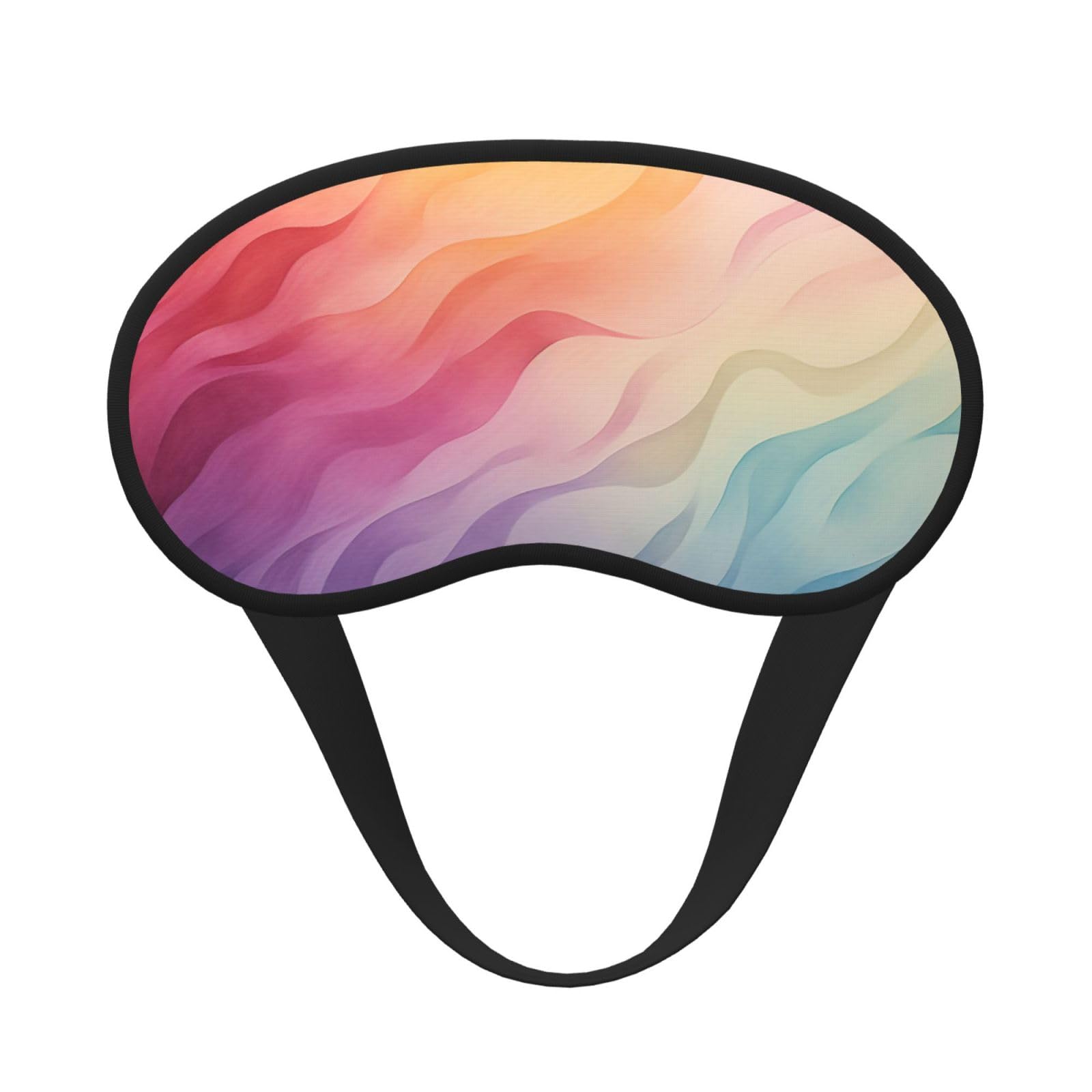 Sleep Mask for Side Sleeper Silk Sleeping Eye Masks with Elastic Strap Super Soft Eye Sleep Shade Cover Rainbow Blackout Night Blindfold for Women Men Travel