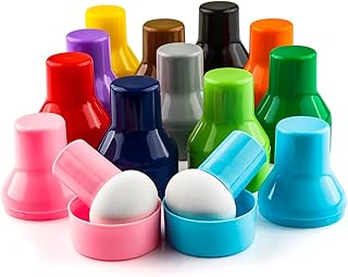 12 Pcs/Pack Ink Applicator with Storage Cases,Paper Pouncers for Card Making,Inking Sponge Are A Tool for Direct Ink Application On Intricate Die Cuts, Stencils,paper Pouncers for Ink Blending