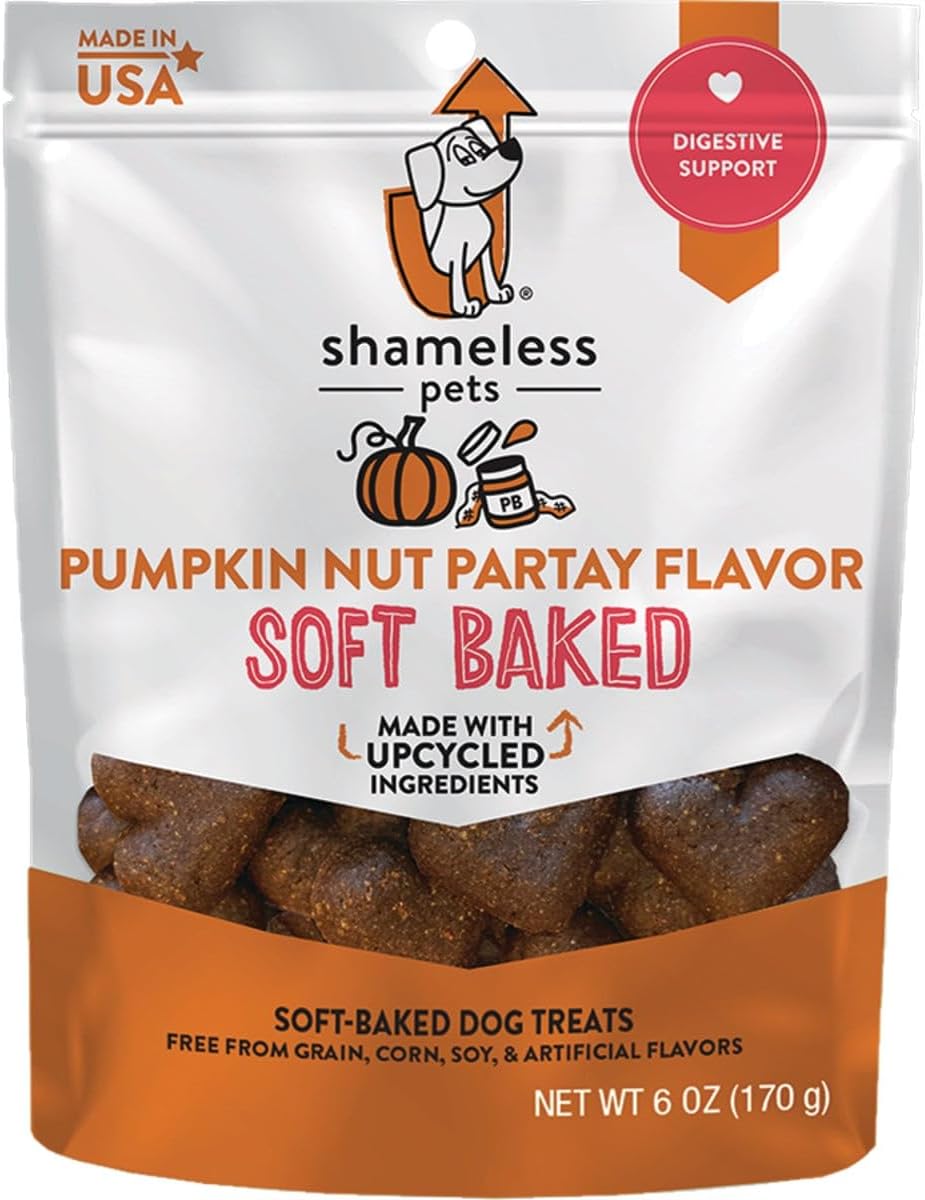 Shameless Pets Pumpkin Nut Par-Tay Soft-Baked Biscuit, 6 OZ 6 Fl Oz (Pack of 1)
