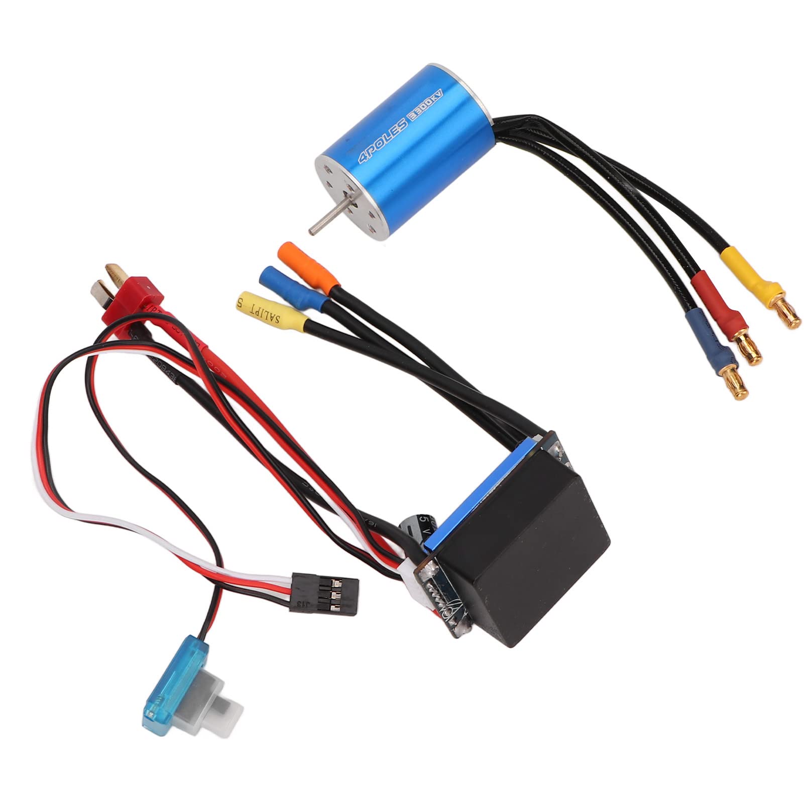 Yiziecce bezszczotkowy silnik 2435 3300 kV do kombinacji ESC 25 A do wysokiego skrętu do profesjonalnego silnika bezszczotkowego – zestaw ESC do samochodu 1/16 1/18 RC, trwały, gładki