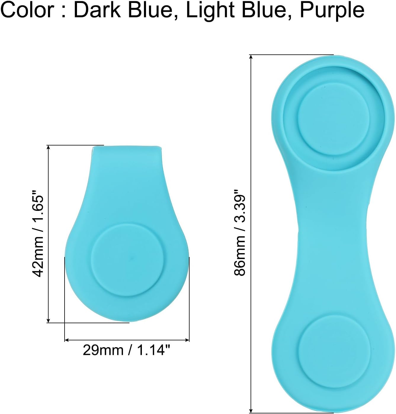 PATIKIL ゴルフハットクリップ 3個パック シリコンキャップクランプ 磁気リムーバブルボールマーカーホルダー付き ゴルファー