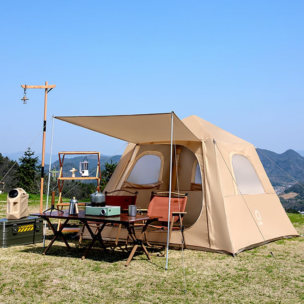 Easy Setup Inflatable Camping Tent Quick Inflate Air Tent 2-3 Man Family Tent for Picnicking and Camping