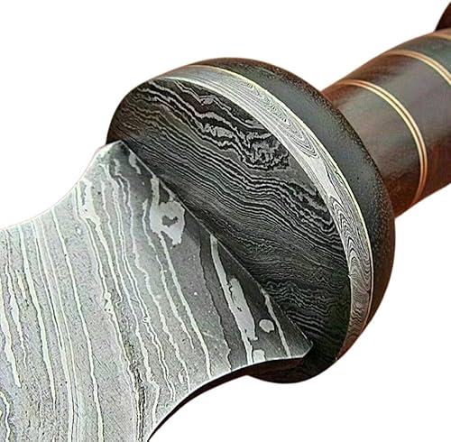 Miniatura 5 de Espada histórica de Gladius romana hecha a mano, 24 pulgadas, hoja de acero de Damasco, espada Warior con funda de cuero