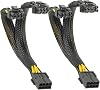 2 pieces PCIe 8 pin to dual 8 pin (6+2) power adapter for GPUs PCI-e power supply extension cable 8.66 inch (22 cm)