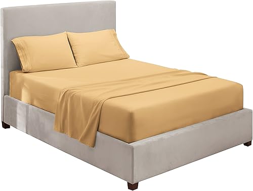 Miniatura 2 de Hearth & Harbor Sábanas de tamaño matrimonial XL, juego de sábanas de 4 piezas, sábanas de lujo de doble cepillado para hotel, sábanas y fundas de