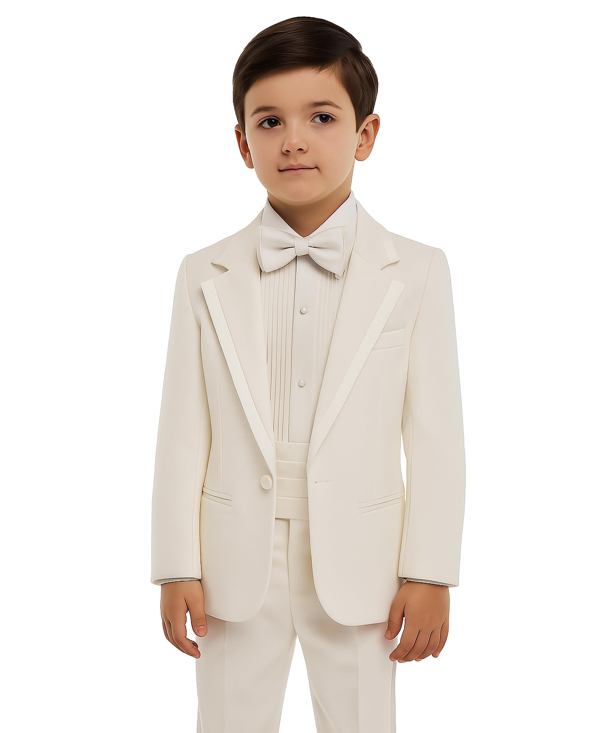 Traje de esmoquin para bebé, niño, 5 piezas, conjunto de bautizo y comunión