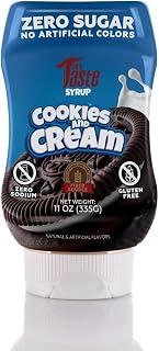 Mrs Taste, Zero Calorie Syrup, Zero Sugar, Zero Sodium, High Fiber, Pancake & Ice Cream Syrup, Keto Friendly, Paleo Friendly (Cookies and Cream)