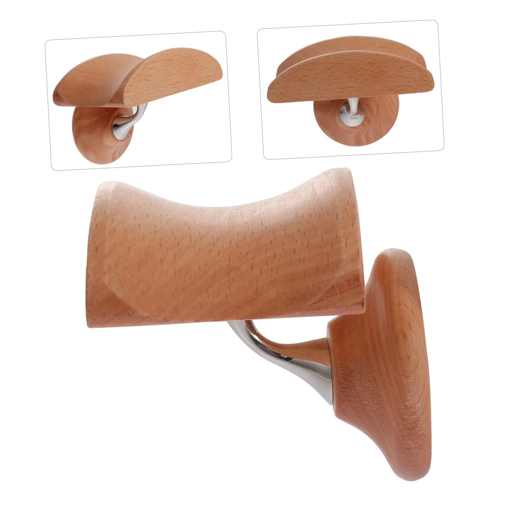UKCOCO 2juegos Soporte De Auriculares De Pared Soporte De Madera Natural Para Auriculares Estante Duradero y Fácil De Instalar Diseño Daño La Pared