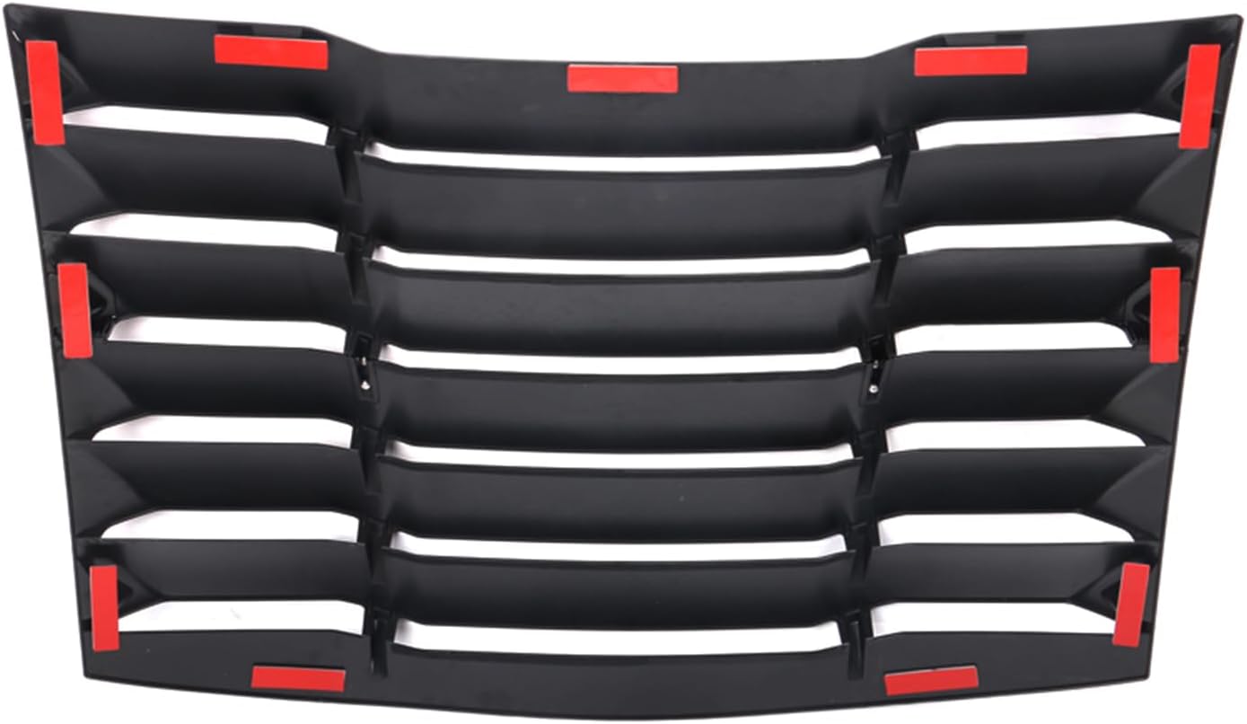 IKON MOTORSPORTS Rear Window Louver Compatible with 2011-2023 Dodge Charger, IKON Style Gloss Black Rear Vent Cover Windshield 2PCS, 2012 2013 2014 2015 2016 2017