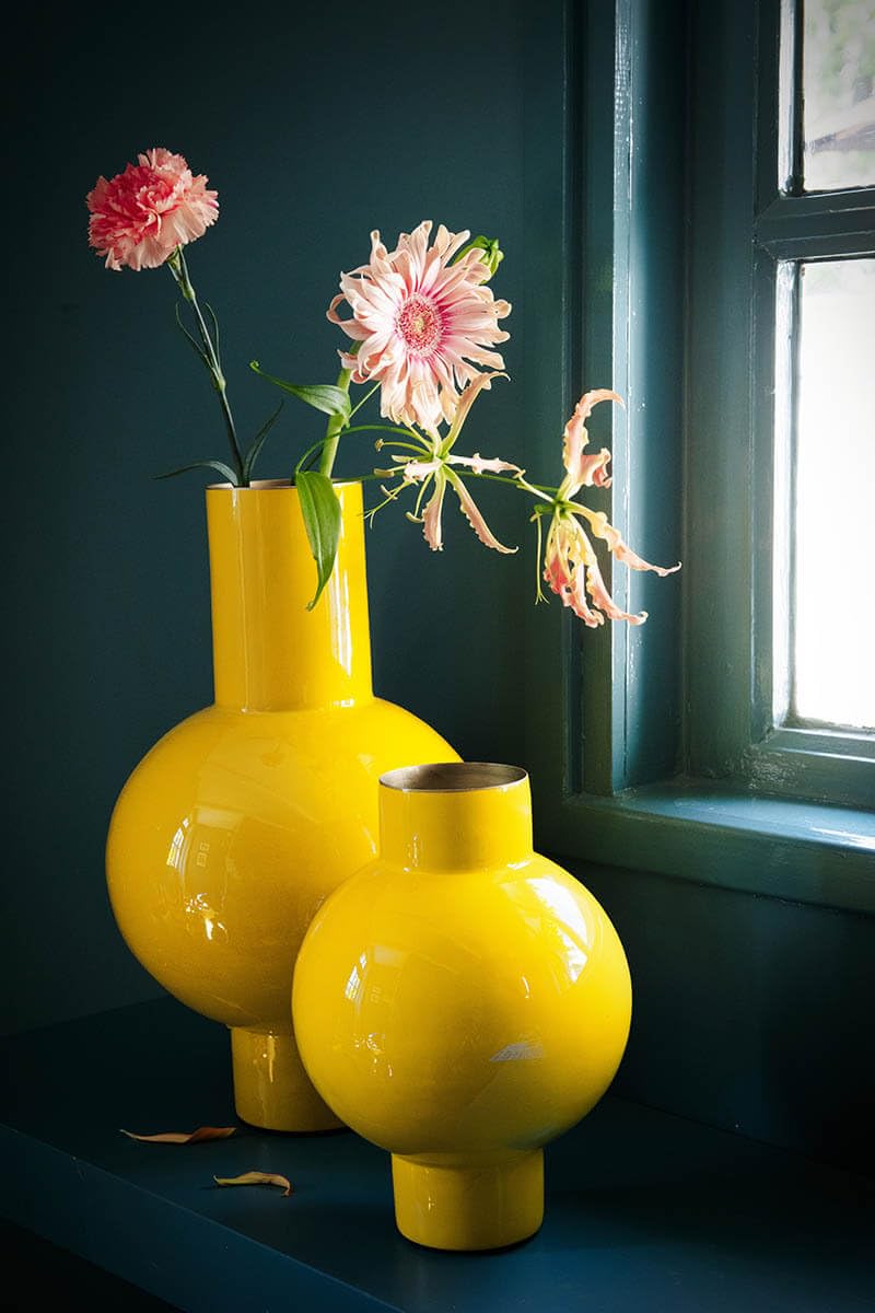 Pip Studio Vase Metal medium ockergelb 24 x 40 cm