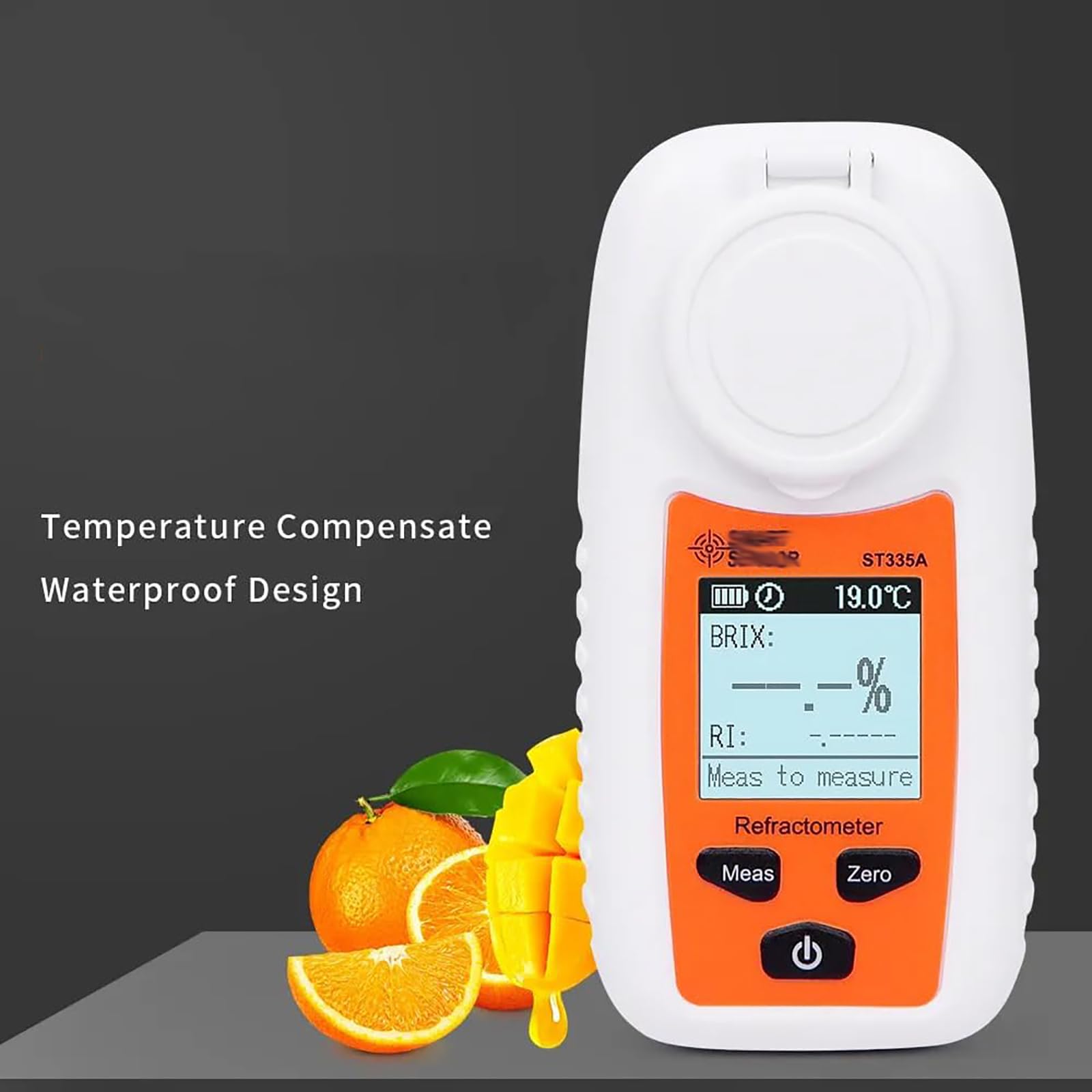 Medidor De Fructosa, Medidor De Fructosa Portátil 0-55%, Índice De Refracción: 1.333~1.430/compensación De Temperatura: 10°C~40°C, para Medición del Contenido De Azúcar