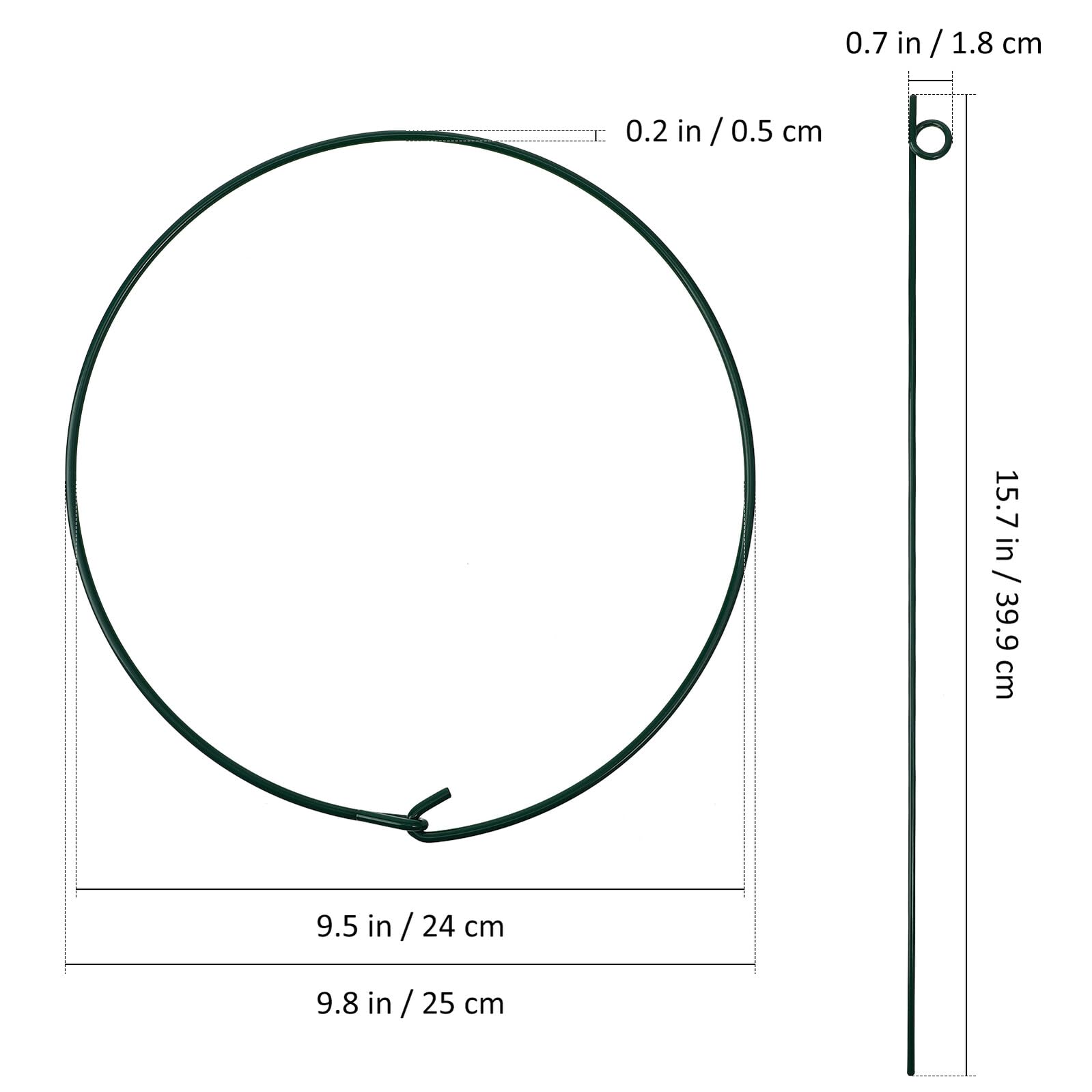 LALAFINA Lot de 3 Tuteurs de Jardin en Fer Robustes Verts 25/40 Cm pour Plantes Grimpantes, Supports Polyvalents pour Pivoines et Fleurs D'intérieur, Treillis Compacts sans Outil